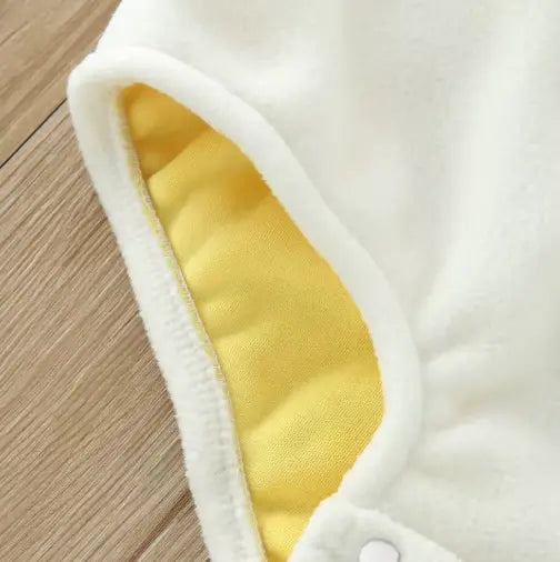 Infant Baby Chicken Costume Romper – Soft Fleece Hooded Animal Bodysuit for Boys & Girls, Winter Cosplay Outfit, Newborn Photography & Gift Idea