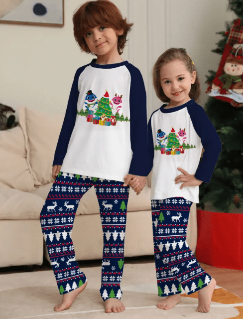 Family Matching Christmas Pajamas – Cotton Xmas Sleepwear Set