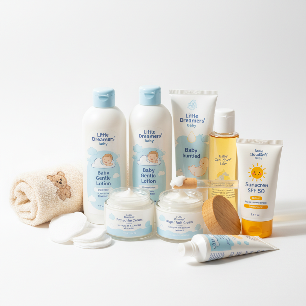 Baby protection and care products collection