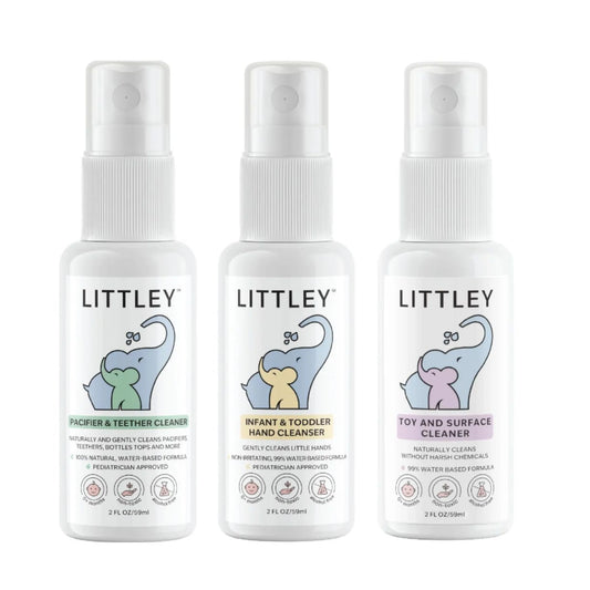Littley Sample Pack with three 2oz baby-safe cleaners