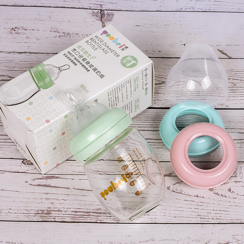 240ml glass baby bottle made of high borosilicate material
