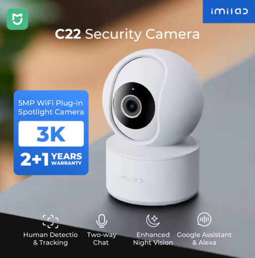 Baby Monitor Camera with 360° PTZ and AI detection for home security