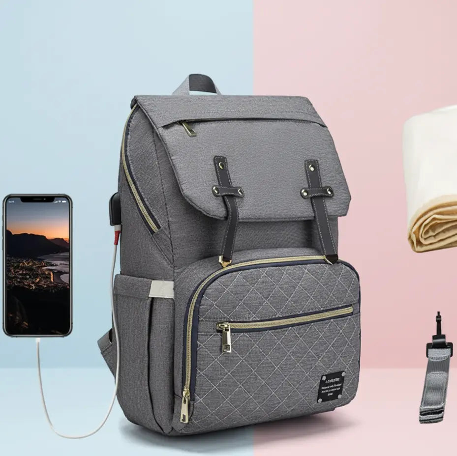 Stylish mommy bag available in 6 colors – durable Oxford material