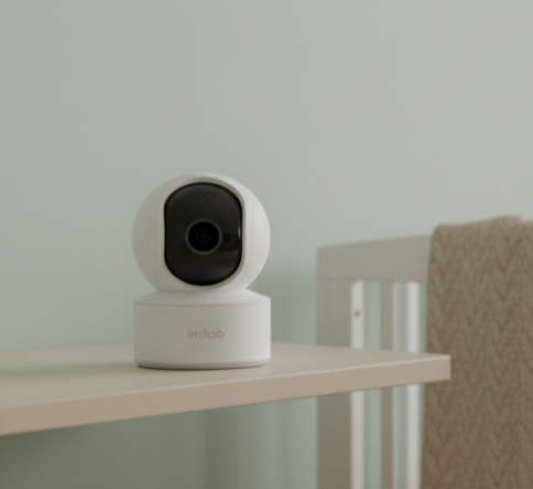 Baby Monitor Camera with 360° PTZ and AI detection for home security