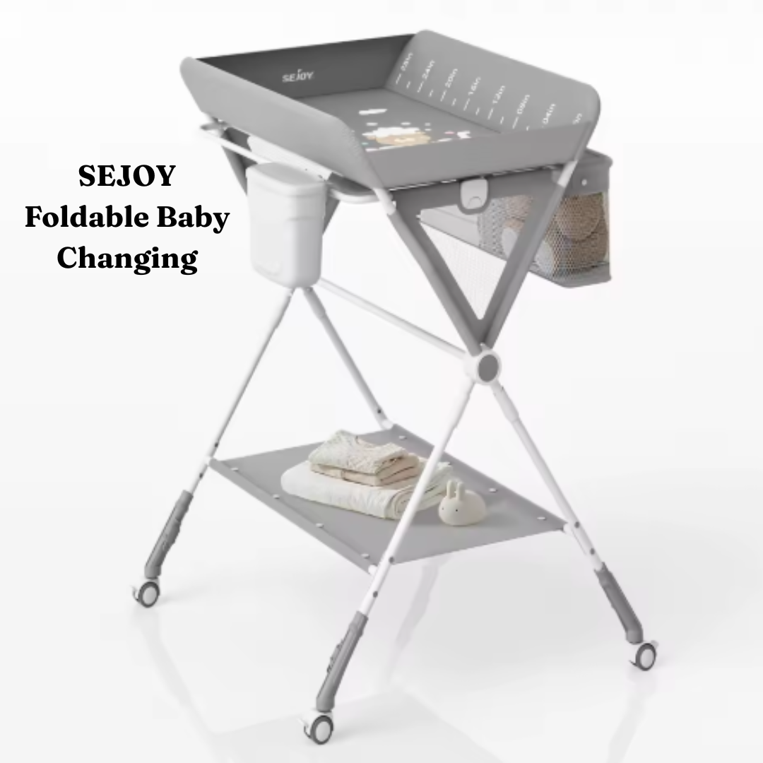 Portable height-adjustable diaper station for newborns and infants