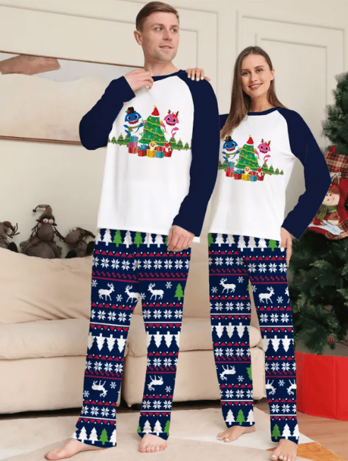Family Matching Christmas Pajamas – Cotton Xmas Sleepwear Set