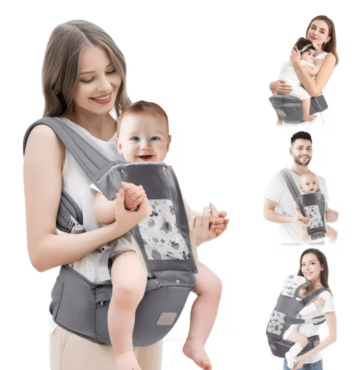 Ergonomic baby strap carrier with hood for newborns and toddlers”