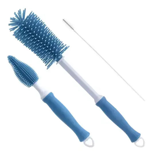 Silicone Baby Bottle Brush Set – BPA-Free, Flexible & Non-Scratch Cleaning