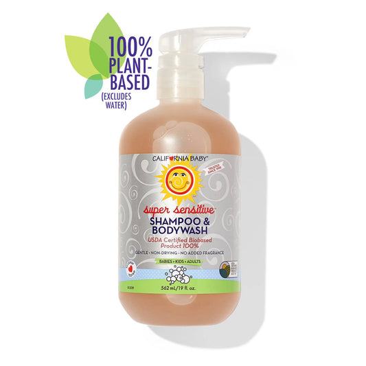 Super Sensitive Baby Shampoo & Body Wash, 100% plant-based and gentle on newborn skin