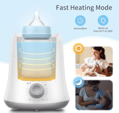 Food-grade PP and stainless steel baby bottle warmer US plug