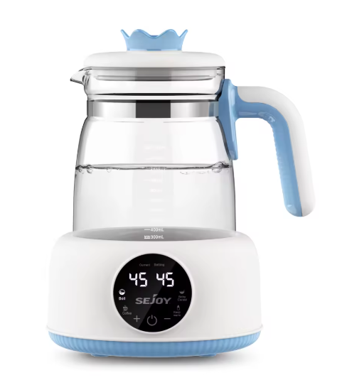 Sejoy Baby Bottle Warmer Essential – Electric Formula Kettle with LCD Display, 1.2L Capacity & Multi-Function Heating
