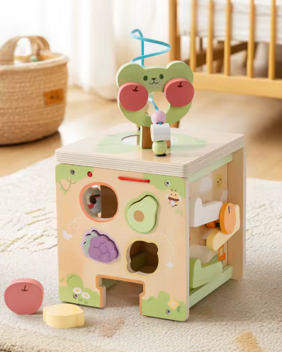 Educational wooden toy for toddlers safe for ages 1 and up