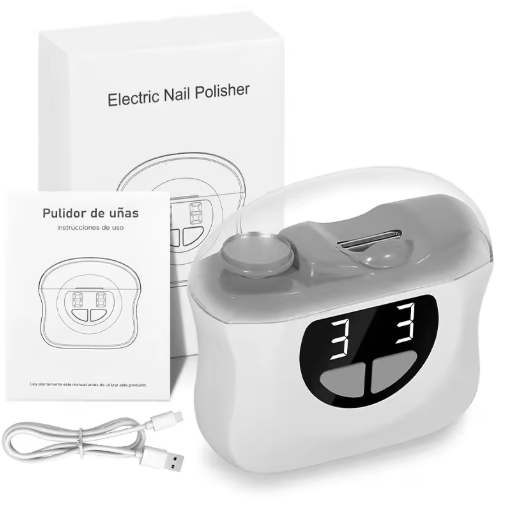 Electric baby nail clipper 2 in 1, safe and quiet nail trimmer for newborn and toddler, gentle manicure tool with anti-splash design.