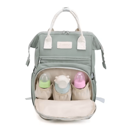Mommy diaper bag backpack for baby bottles, wipes, and essentials